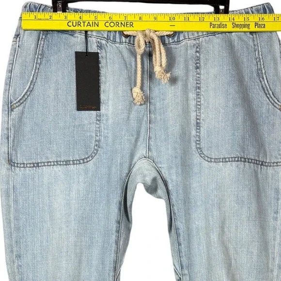 NWT ONE TEASPOON Shabbies Drawstring Boyfriend Denim Jogger Pants, Size Medium - Picture 5 of 14